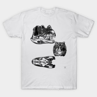 T-Rex Dinosaur Skulls | Paleontology Fossils T-Shirt